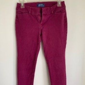 Old Navy Pixie Skinny Ankle Pants Magenta